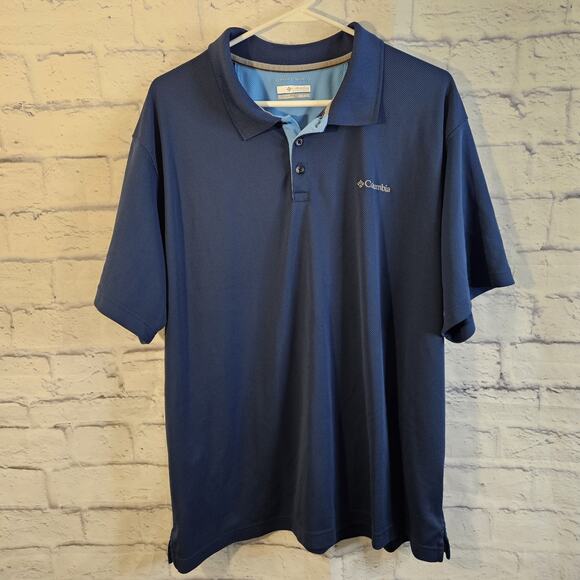 Columbia Other - Columbia Omni-Wick Polo Shirt Mens XXL Blue Short Sleeve